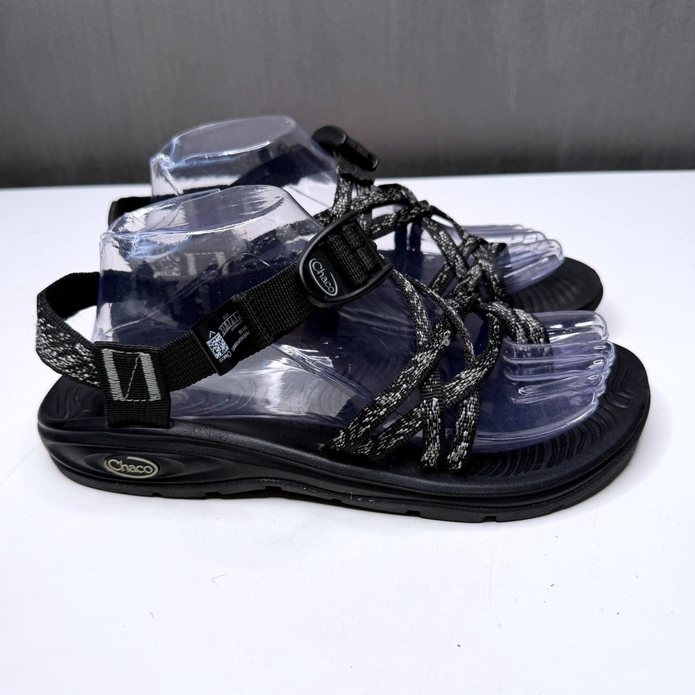 Chaco ZX\2 Sandals Womens 9 Black Marled Strappy Hiking Sport Sandals Adjustable